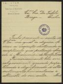 Carta de Domingos Moreira Godinho, Provedor da Santa Casa da Miserocórdia de Santo Tirso, a Teófilo Braga