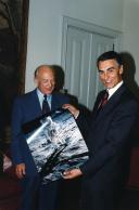 Aníbal Cavaco Silva com Buzz Aldrin