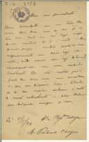 Carta de Manuel Pinheiro Chagas para Teófilo Braga