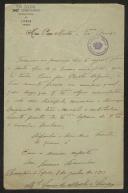 Carta de Manuel Soares de Melo e Simas, do Observatório de Lisboa, a Teófilo Braga