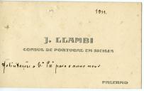 Cartão de visita de J. Llambi