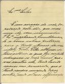 Carta de Júlia Augusta Calaça para Manuel Teixeira Gomes