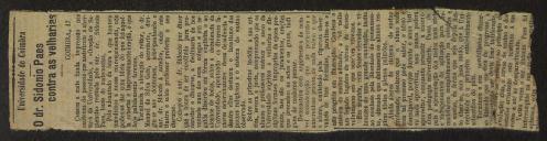 O dr. Sidónio Pais contra as velharias