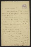 Carta de António de Castro a Teófilo Braga