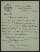 Carta de G. Richards a Teófilo Braga