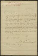 Carta do Visconde S. Arangford para o Marquês de Aguiar