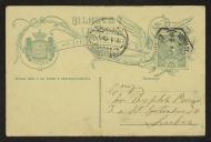 Bilhete-postal de Augusto Luis a Teófilo Braga