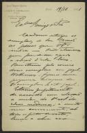Carta de Francisco Joaquim de Oliveira para Teófilo Braga