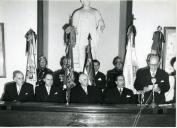 Fotografia de Américo Tomás no aniversário da Sociedade Protetora dos Animais, na Sociedade de Geografia de Lisboa