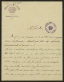 Carta de Leonel Cardoso de Carvalho, do Comando da 6ª Divisão do Exército, a Teófilo Braga