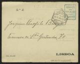 Bilhete-postal da Academia das Ciências de Lisboa a Teófilo Braga