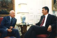 Aníbal Cavaco Silva com Buzz Aldrin