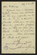 Bilhete-postal de Álvaro Pinto para Teófilo Braga