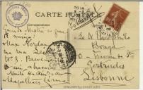 Bilhete-postal ilustrado de Sebastião Magalhães Lima para Teófilo Braga