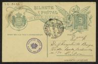 Bilhete-postal de J. Gonçalves a Teófilo Braga