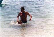 Fotografia de Ramalho Eanes com o filho Miguel