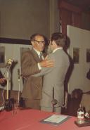 Fotografia de Ramalho Eanes com Miguel Torga