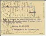 Cartão pessoal de Eusébio Leão para Teófilo Braga