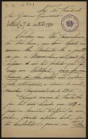 Carta de Carlos de Melo para Teófilo Braga