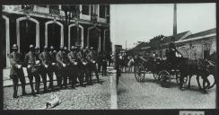 Fotografia de António José de Almeida, em Lisboa, por ocasião do seu regresso da visita de Estado ao Brasil