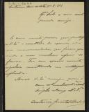 Carta de António J. Machado a Teófilo Braga