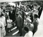 Fotografia de Américo Tomás, Hailé Salassié I e Aida Desta, por ocasião da sua visita de Estado a Portugal, na visita a Estoril e Cascais.