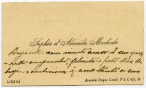 Cartão de visita de Sofia de Almeida Machado