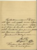 Carta de Paulino José das Dores para [António Bessa Pais]