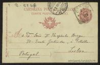 Bilhete-postal de Joaquim de Araújo a Teófilo Braga