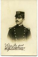 Bilhete postal ilustrado de Sidónio Pais enquanto oficial cadete do Regimento de Artilharia nº 2