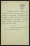 Carta de Francisco de Almeida a Teófilo Braga