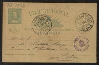 Bilhete-postal de Rodolfo Guimarães a Teófilo Braga