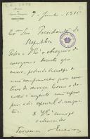 Carta de Francisco Teixeira de Queirós, do Gabinete do Ministro dos Negócios Estrangeiros, a Teófilo Braga