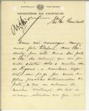 Carta de Joaquim Mendes do Amaral para Sidónio Pais