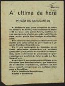 Á última da hora: prisão de estudantes