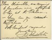 Cartão de R. Middleton para Manuel Teixeira Gomes