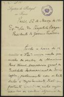 Carta de Justino de Montalvão para Teófilo Braga