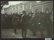 Fotografia de António José de Almeida durante as cerimónias de homenagem ao Soldado Desconhecido 