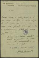 Carta de Raul de Miranda a Teófilo Braga
