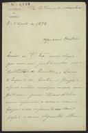 Carta do Instituto de Coimbra a Teófilo Braga