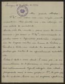 Carta de A. do Prado Coelho a Teófilo Braga