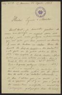Carta de Tomaso Cannizaro a Teófilo Braga