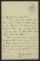 Carta de Levy Bensaúde para Teófilo Braga