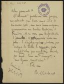 Carta de Bernardino Machado para Teófilo Braga