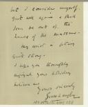 Carta de Grace Langley para Manuel Teixeira Gomes