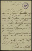 Carta de Carlos de Melo para Teófilo Braga