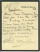 Carta de Ethel Stanhope para Manuel Teixeira Gomes