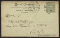 Bilhete-postal de Augusto de Castilho et al. a Teófilo Braga