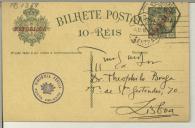 Bilhete-postal de Alfredo Pimenta para Teófilo Braga