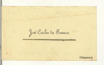 Cartão pessoal de José Carlos da Fonseca